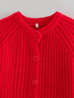 Women Long Sleeve Knit Cardigan Coat Autumn Winter Casual Outerwear Female Single Breasted Red Warm Christmas Sweater - details 2