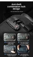 Mochila de viaje para hombre de gran capacidad con bloqueo de código múltiple capa antirrobo para portátil de 15.6 pulgadas marca bolsa escolar - details 4