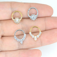 Anillo de segmento con bisagras de acero quirúrgico, cartílago de la oreja, hélice rook tragus, 16g, piercing para la oreja, Aro para la nariz, septum, clicker, 100% - details 4