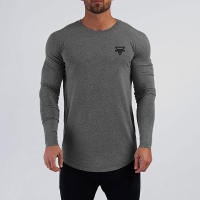 Muscleguys Autunm Cotton Fashion Full Sleeve T-shirt Men Spring Slim Fit Tshirts Male Gym Bodybuilding Shirts For Man Sportswear - details 5