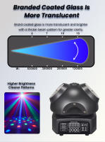 Luz de Fiesta Mini Disco DJ de 36W Efecto de Haz Móvil con LED RGBW DMX Ideal para Clubes Bares - details 3