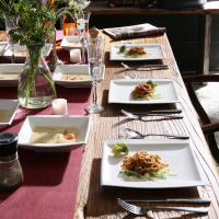 MALACASA Serie Blance Platos de Cerámica 12 Piezas con 6 Platos de Sopa y Cena para 6 Personas Utilidad Ecológica Forma Cuadrada Estilo Elegante - details 0