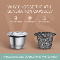 Cápsula de Café Reutilizable para Nespresso en Acero Inoxidable con Almohadilla y Anillo de Dosificación Refillable para Tazas de Espresso - details 2