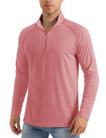 MAGCOMSEN men's long sleeve sun shirts upf 50+ tees 1/4 zip up fishing running rash guard t-shirts - details 19