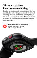 2025 Nuevo VE31 Smartwatch SOS Llamada de emergencia ECG Temperatura Detección de frecuencia cardíaca Asistente de voz Modo deportivo Compatible con Android IOS Bluetooth Smartwatch - details 13