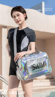 Bolso de playa para natación con bolsillo para zapatos, bolso cruzado grande para viajes, deportes, lavado, bolsas transparentes para secar y mojar de corta distancia - details 6