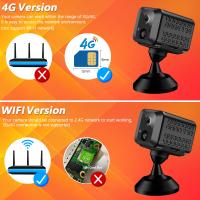 Minicámara de vigilancia con batería, dispositivo de seguridad CCTV con visión nocturna IR, 4G, tarjeta SIM, 4MP - details 1