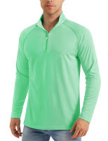 MAGCOMSEN men's long sleeve sun shirts upf 50+ tees 1/4 zip up fishing running rash guard t-shirts - details 22