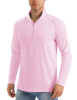 MAGCOMSEN men's long sleeve sun shirts upf 50+ tees 1/4 zip up fishing running rash guard t-shirts - details 14