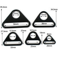 5 / 10 Piezas 20 - 38 Mm Correas De Hebillas Triangulares Metálicas Correas Ajustables Ganchos De Cinturón Correas Bikini Correa - details 4