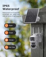 SHIWOJIA 12MP 6K 15X Zoom cámara Solar 4G pantalla Dual exterior tres lentes 7800mAh batería cámara PIR detección seguimiento automático CCTV - details 13
