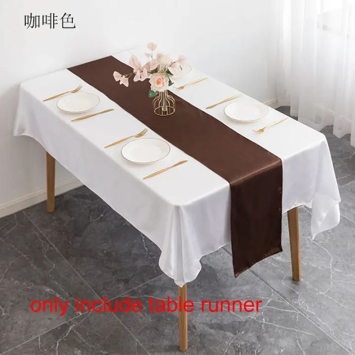 Mantel de Satén de Lujo para Bodas y Eventos 10PCS Decoración de Mesa de Boda para Casa Lienzo de Mesa de Dinner Hecho en China Material de Poliéster - 1