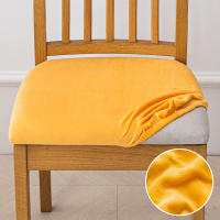 Fundas de asiento de silla de terciopelo, fundas de cojín de asiento elásticas, funda de silla lavable para comedor, Hotel, ceremonia, banquete, fiesta - details 14