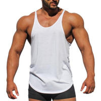 Men Gym Clothing Bodybuilding Suspenders Tank Top Casual Sport Sleeveless Shirt Fitness Muscle Sportswear Cotton Breathable Vest - details 2
