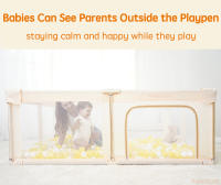 PANGDUBE Corralito plegable para bebés, valla para bebés sin instalación, centro de actividades para bebés, parque de juegos interior, parque infantil plegable para viajes en el parque, corralito al aire libre - details 8