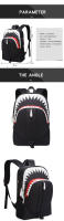 Mochila de Moda para Portátil USB con Luminosidad Nocturna en Forma de Tiburón Bolsa de Pecho para Estudiantes Mochila de Viaje para Adolescentes - details 3