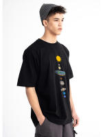 Camiseta con Estampado de Planetas del Sistema Solar para Hombre, Prenda Holgada, Manga Regular, Diseño Cósmico, Ropa de Moda, Informal, Gran Tamaño - details 8