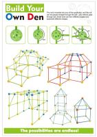 Kids forts building kit Construction Fortress Child Game Tents Fort Build Kid DIY 3D Assemble Tent Toy Gift for Kids - details 5