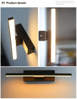 Luz LED de pared para Interior, candelabro de pared con ángulo giratorio ajustable, Simple, CA de 220V/110V, espejo europeo para dormitorio y sala de estar - details 8
