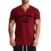 Camiseta Casual de Verano para Hombres Cuello en V, Manga Corta, Algodón, Patrón LOGO, Moda Versátil - details 6