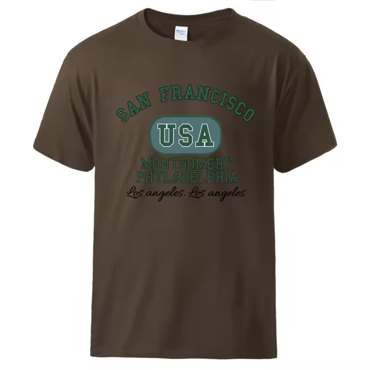 Camiseta con estampado de San Francisco para hombre, ropa de algodón suave, de moda, S-Xxxl - 1