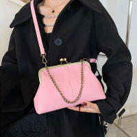 Bolsos de Hombro Vintage para Mujeres Diseño de Cerradura de Cadena Pequeña Bolsa de Mensajero Clip de Marca Bolsos de Cruzado y de Mano - details 22