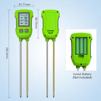Probador de suelo 3 en 1, pantalla LCD, medidor de temperatura de humedad del PH del suelo, Detector de suelo portátil con retroiluminación para plantas de flores y jardín - details 10