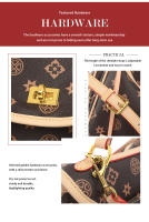 2025 Nuevo bolso de mano para mujer, bolso retro europeo y americano, bolso estampado para las axilas, bolso cruzado de moda para ir al trabajo, bolso de un solo hombro de gran capacidad, bolso informal resistente al agua - details 9