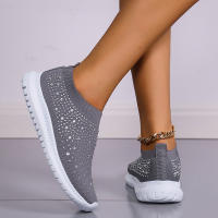 Crystal Breathable Mesh Sneaker Shoes for Women Comfortable Soft Bottom Flats Plus Size 43 Non Slip Casual Shoes Woman - details 8