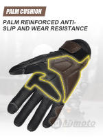 Guantes de Motocicleta de Cuero Vintage MJMOTO Certificados CE, Impermeables, Transpirables, Cómodos con Pantalla Táctil Tallas M-L-XL-XXL - details 5