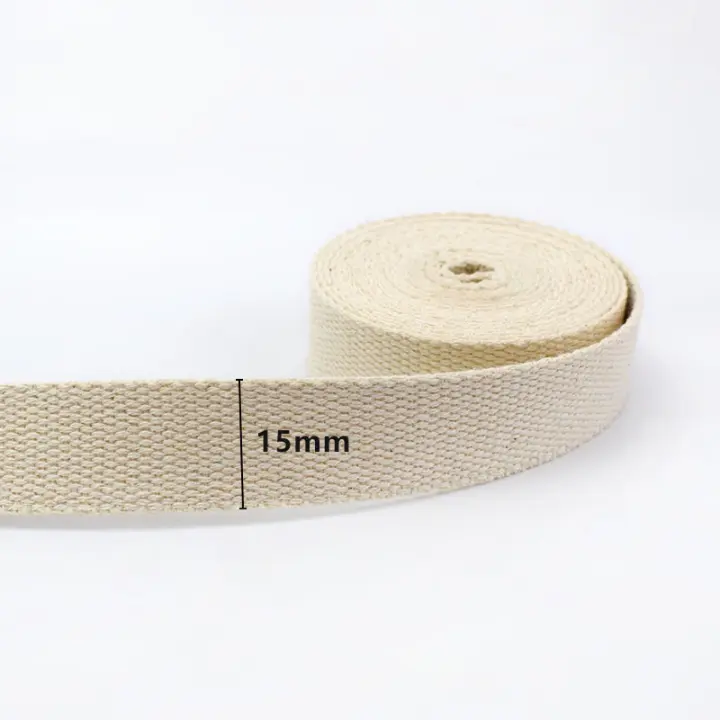 Cinta de algodón de 5 metros, 15-50mm, bolsa de lona, bricolaje, decoración de ropa - 1