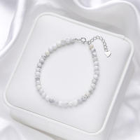 Pulseras hechas a mano de turmalina de Plata de Ley 925 con piedra Natural de 4 mm para mujer, regalo y joyería para fiesta, brazaletes de amatista - details 9