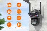 Cámara de Seguridad HD 12MP ICSEE Visión Nocturna Seguimiento Automático Apróximate Impermeable - details 0