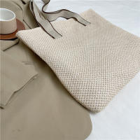 Bolso de mano tejido de paja para mujer, elegante, informal, con asa superior, Retro, a la moda - details 28