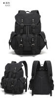 Mochila de Lona Empañada  para Hombres Bolso de Hombro Casual de Gran Capacidad Mochila de Viaje Mochila de Escalada de Cuero de Lona - details 11