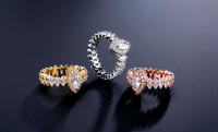 ZAKOL moda Murtilcolor Baguette anillos de circonia para mujeres Marquesa cristal hombres anillo boda fiesta joyería regalo - details 12