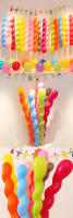 100/200PCS Globo en espiral Globos de colores variados Tornillo Torcido Globos de látex Accesorios de decoración para reuniones Fiesta Cumpleaños Decoración de boda Diseño Creativo Accesorios de rendimiento mágico Decoraciones divertidas para el día del n - details 0