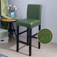 Funda impermeable para silla de Bar de PU con respaldo, fundas para sillas de comedor, muebles extraíbles, funda para asiento de silla alta, parte inferior elástica - details 15