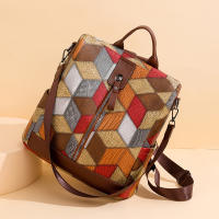 Mochila de viaje para mujer impermeable de cuero PU con bolsillos múltiples bolsa escolar casual para niñas adolescentes - details 3