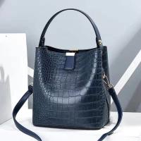 Bolso de Mano de PU con Patrón de Cocodrilo para Mujeres Bolso de Hombro de Estilo Retro Tamaño de Botella de Agua Bolso de Mensajero Casual - details 7