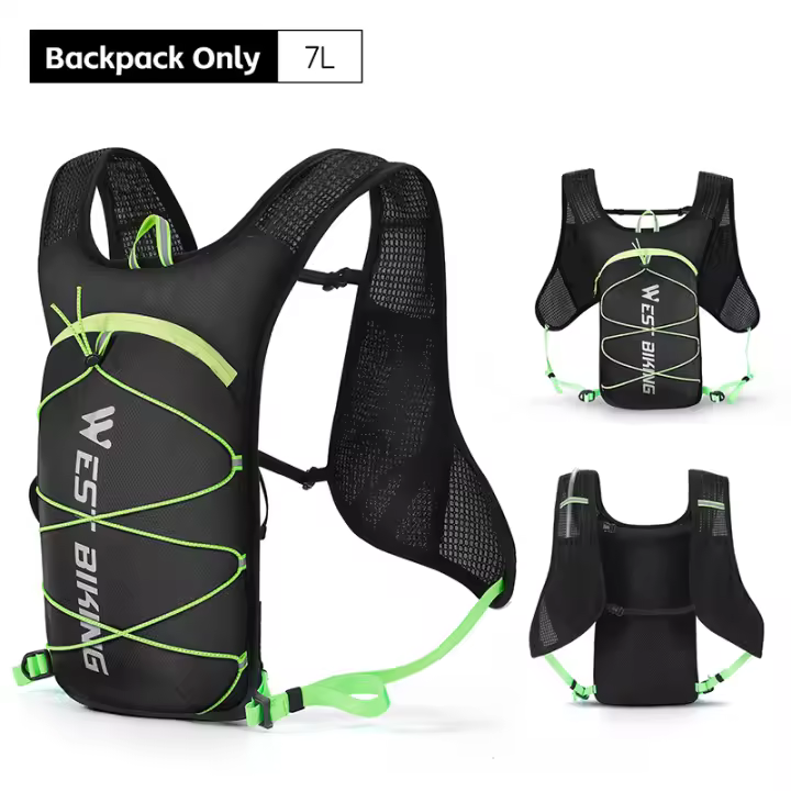 WEST BIKING-Mochila deportiva de hidratación para bicicleta, bolsa de agua ligera de 7L para ciclismo, correr, escalada, senderismo, MTB y carretera - 1