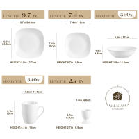 Elisa-Juego de vajilla de porcelana para 4 personas, 20 piezas - details 1
