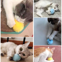 Pelota interactiva para Gato elegante, juguete de entrenamiento eléctrico con hierba gatera de felpa, producto para mascotas con sonido táctil, 1 ud. - details 8