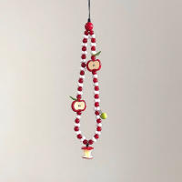 Encanto de Teléfono con Colgante de Frutas Hecho a Mano Cinturón de Felpa Blanco Rojo con Cuentas de Abalorios para iP 11 Airpods Auriculares - details 0