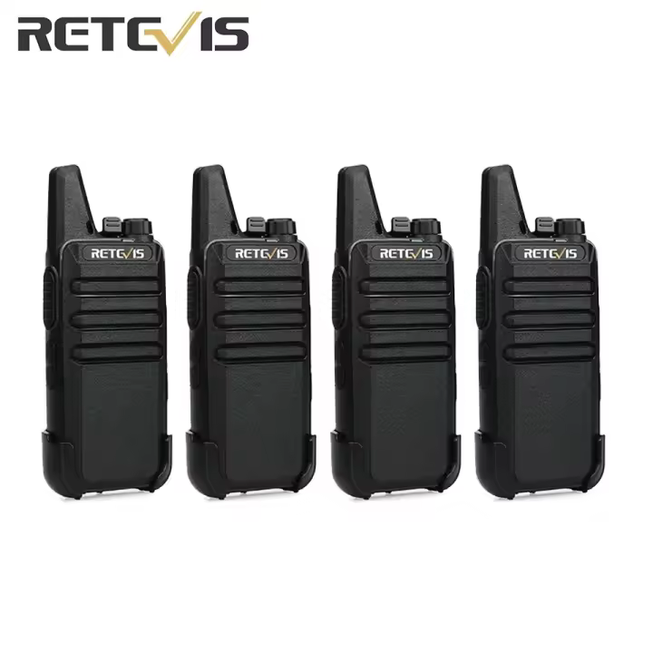 Mini Walkie Talkie PMR 446 PTT, 4 piezas, para caza, cafetería, RETEVIS, RT622 - 1