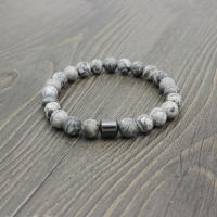 Ojos de tigre cuentas de piedra natural hechas a mano hombres hematita magnética accesorio pulseras para novio padre regalo - details 12