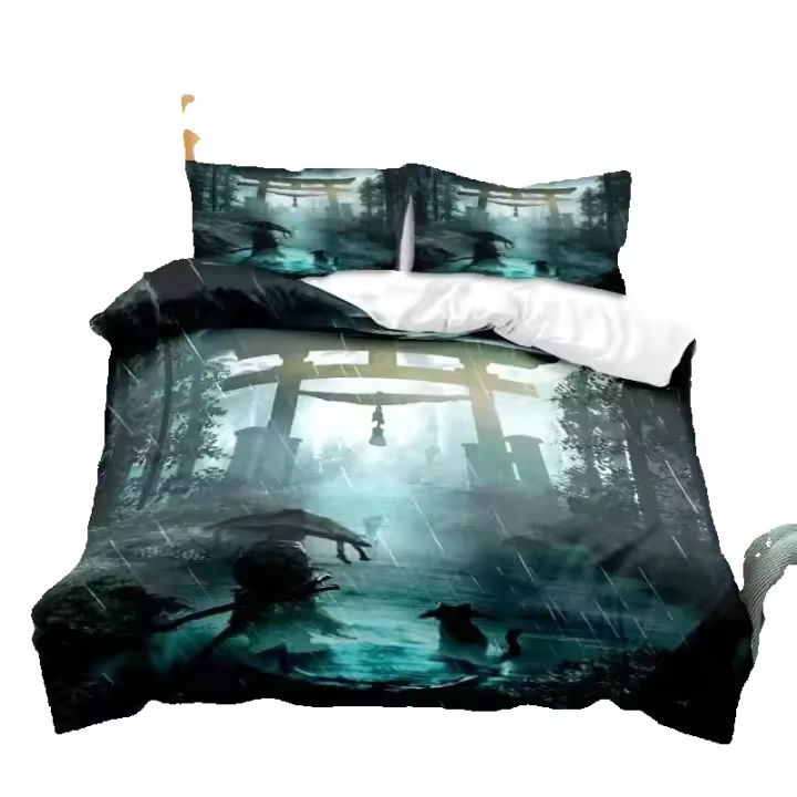 Juego de Ropa de Cama Samurai Suave Funda de Duvet de Poliéster Tamaño Cama Doble - 1