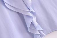 Elegant Ladies Office Ruffle Shirt Blouse Long Sleeve V Neck Women 2025 Solid Spring Shirts Blusas Mujer - details 5