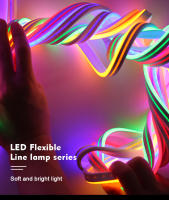 Tira de luces LED de neón para coche, lámpara Flexible de silicona resistente al agua, 6mm, 1-5M, SMD2835, 120LEDs/M, decoración para el hogar, DC12V - details 0