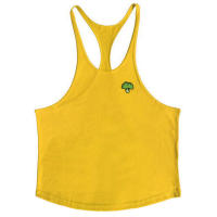 Summer Men's Fitness Pure Cotton Sweat-absorbing Marathon Running Sports Fashion Breahable Sleeveless Vest - details 7